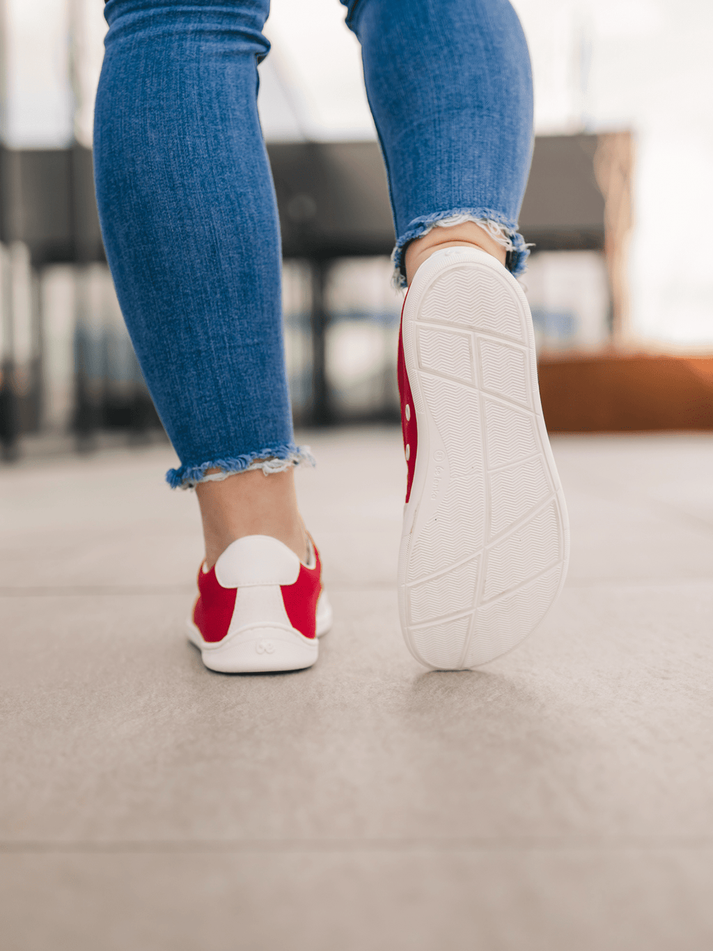 Barefoot Sneakers Be Lenka Rebound - Red & White - Barefoot Shoe Store