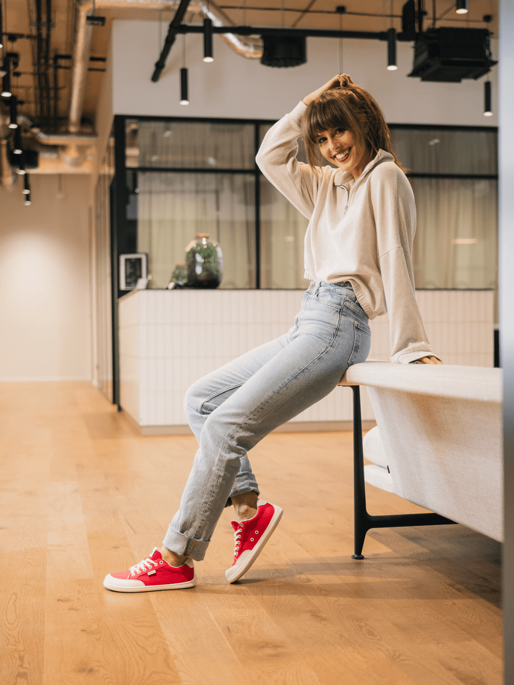 Barefoot Sneakers Be Lenka Rebound - Red & White - Barefoot Shoe Store