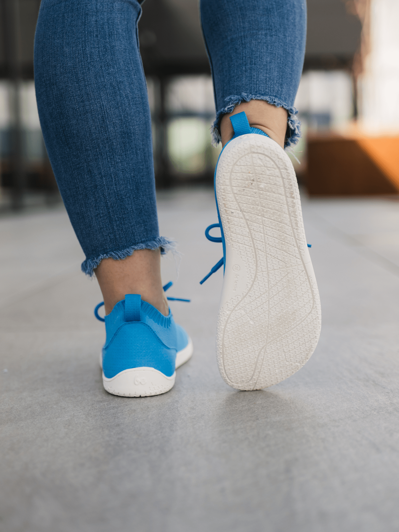 Barefoot Sneakers Be Lenka Stride - Blue & White - Barefoot Shoe Store
