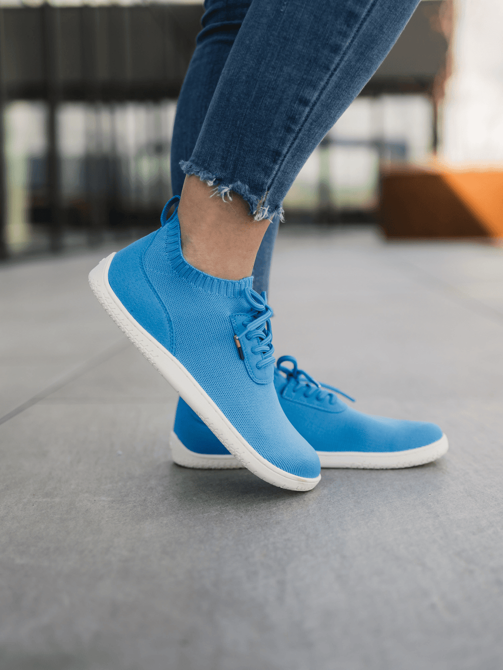 Barefoot Sneakers Be Lenka Stride - Blue & White - Barefoot Shoe Store