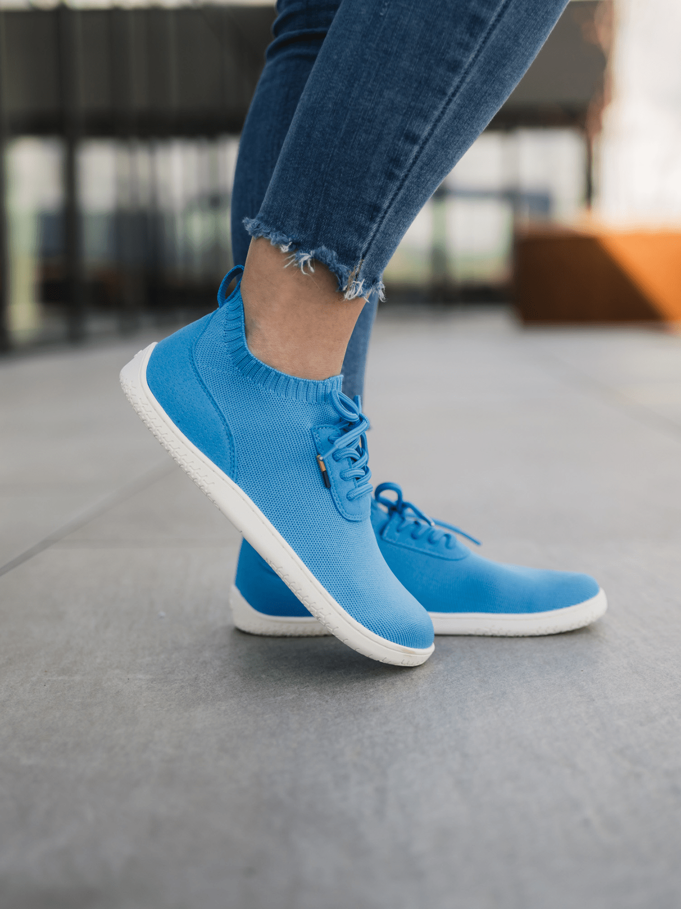 Barefoot Sneakers Be Lenka Stride - Blue & White - Barefoot Shoe Store