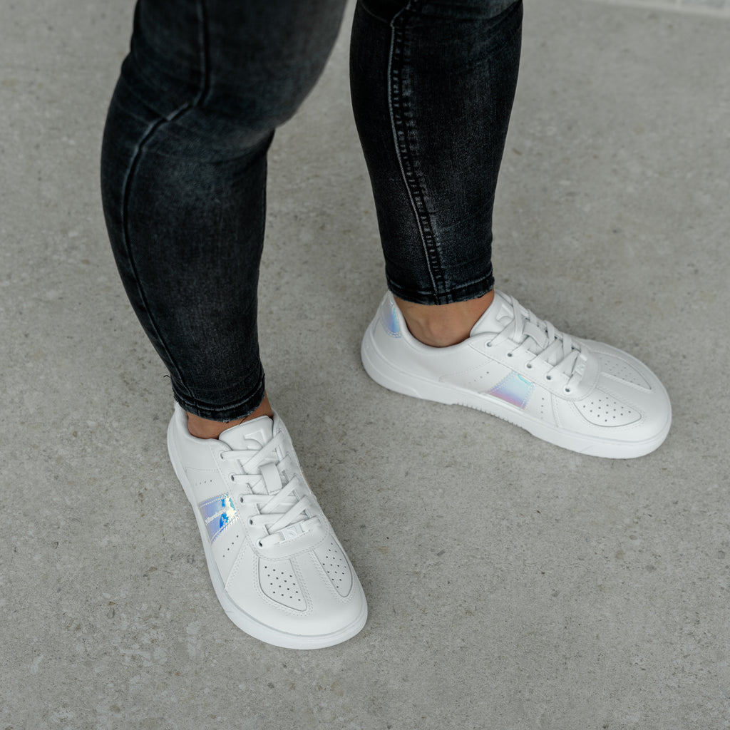 Barefoot Sneakers Barebarics Icara - White & Pastel Iridescent