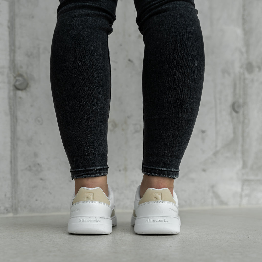 Barefoot Sneakers Barebarics Vaporo - White & Beige