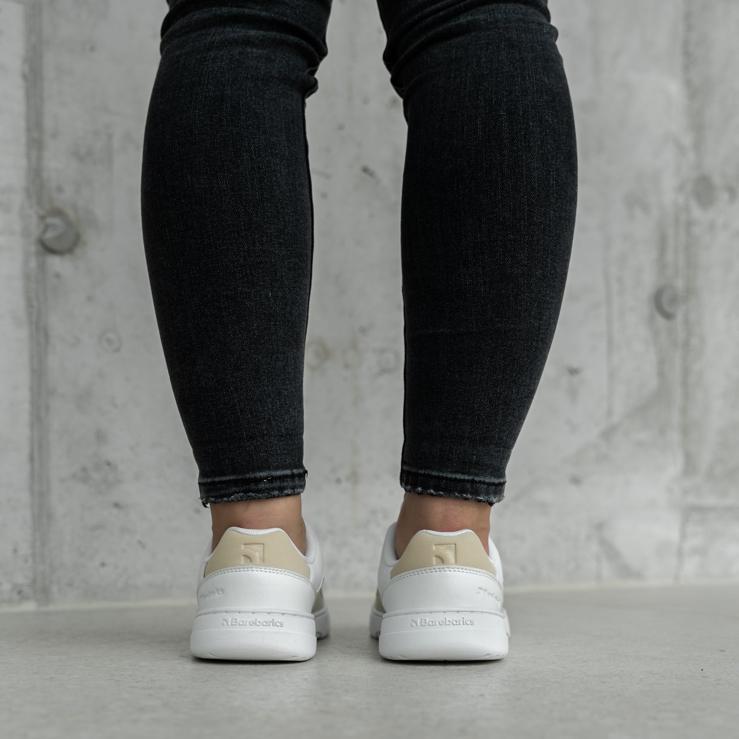 Barefoot Sneakers Barebarics Vaporo - White & Beige