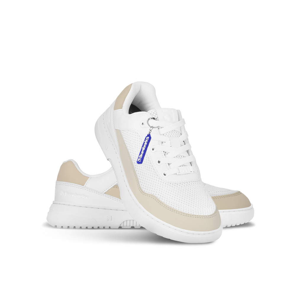 Barefoot Sneakers Barebarics Vaporo - White & Beige
