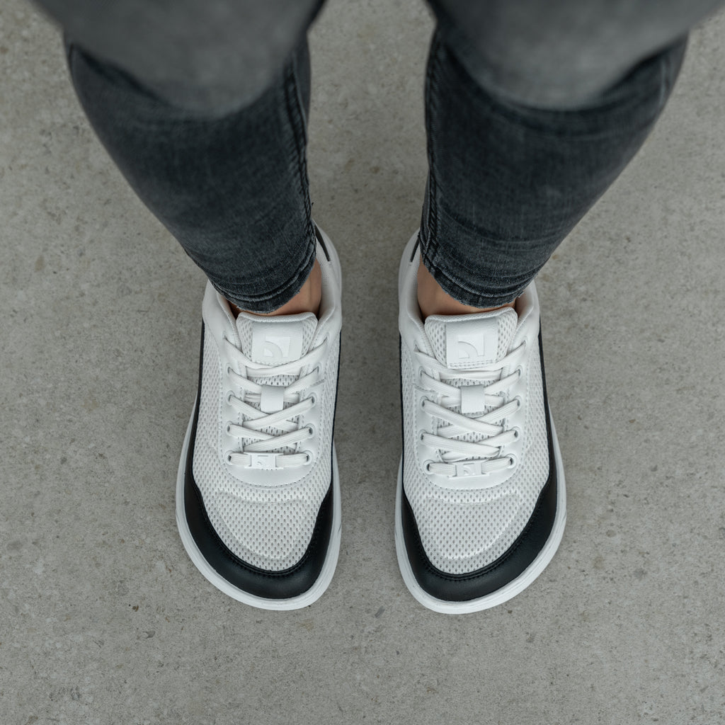 Barefoot Sneakers Barebarics Vaporo - White & Black