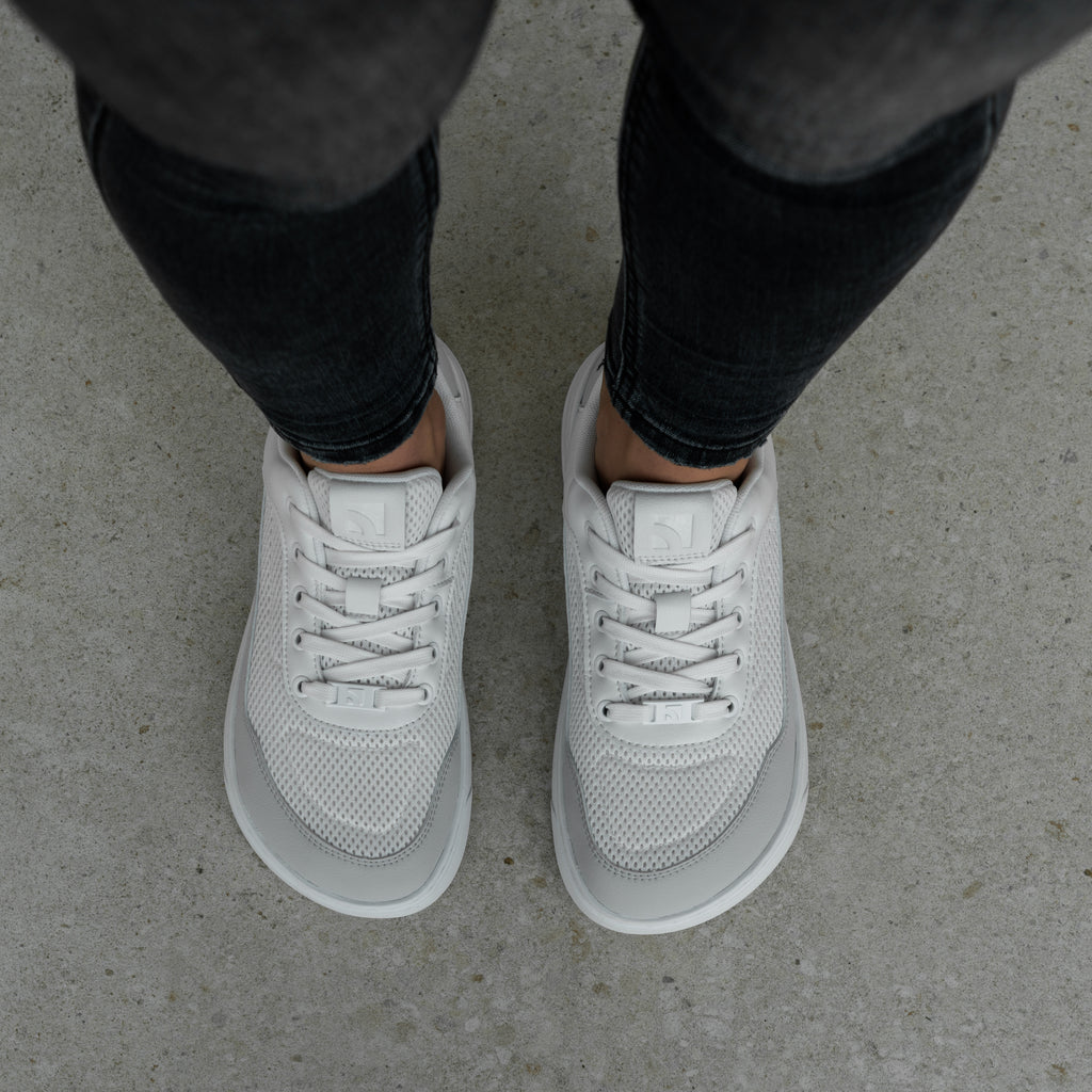 Barefoot Sneakers Barebarics Vaporo - White & Light Grey