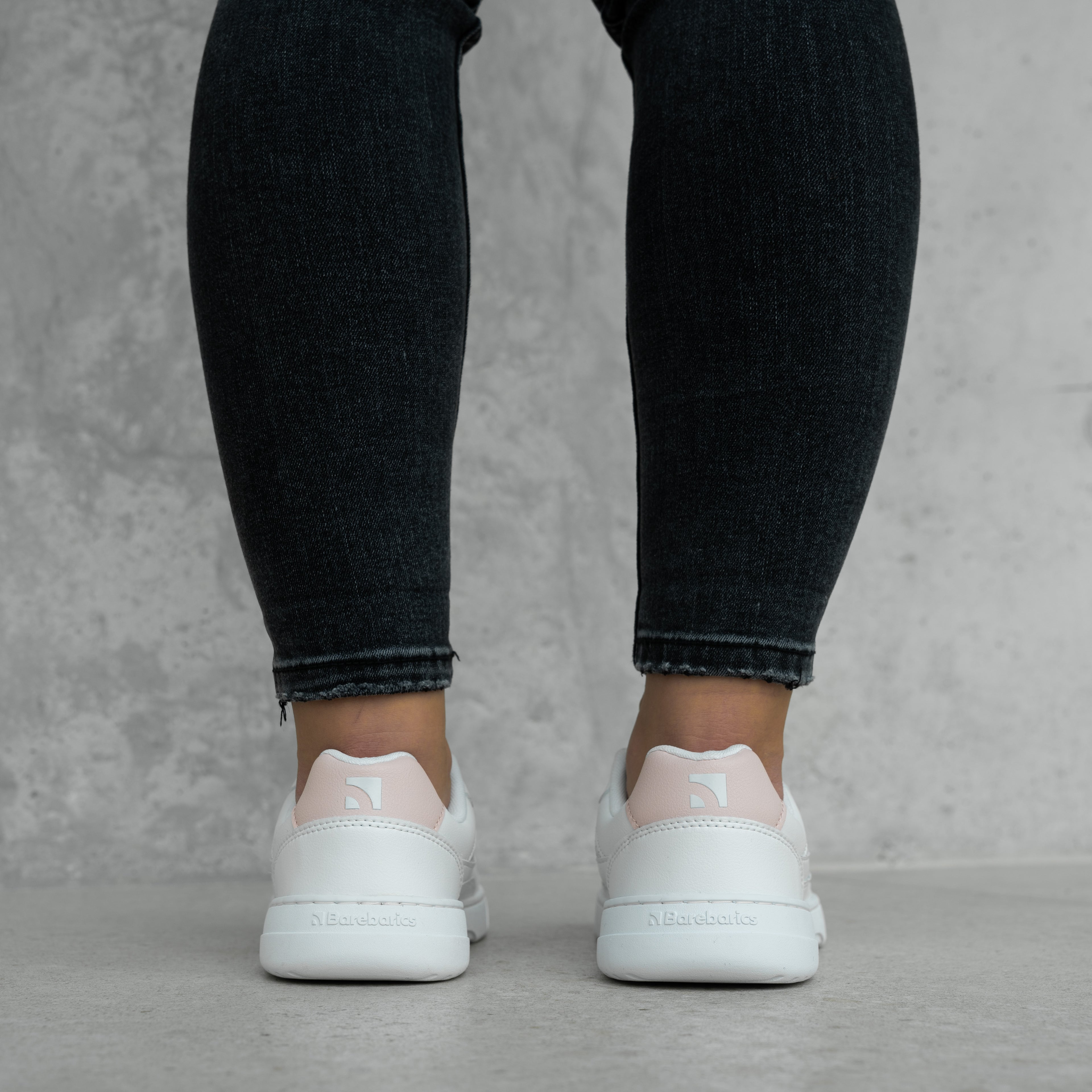 Barefoot Sneakers Barebarics Zing - Fresh - White & Coral Pink