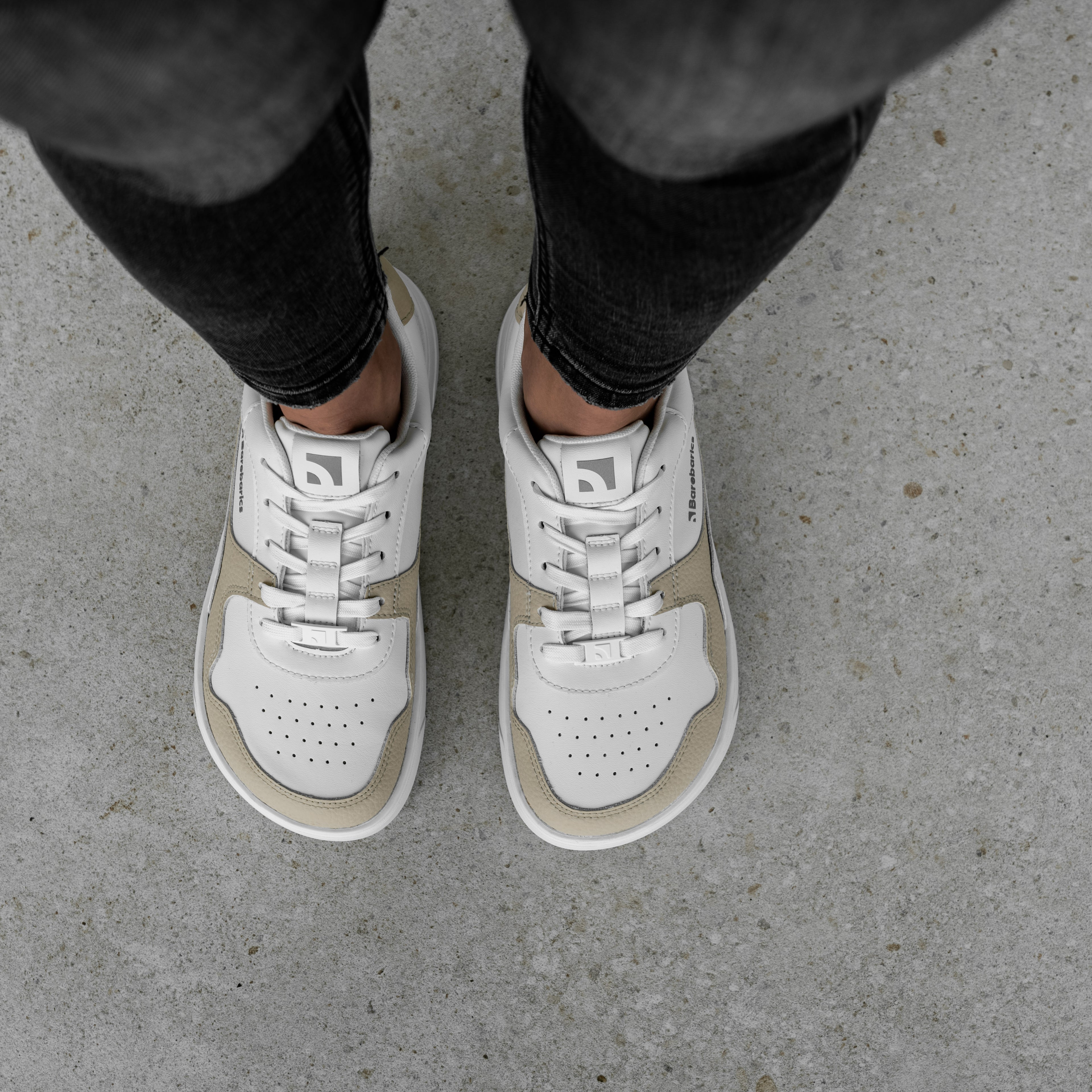 Barefoot Sneakers Barebarics Zing - White & Cream