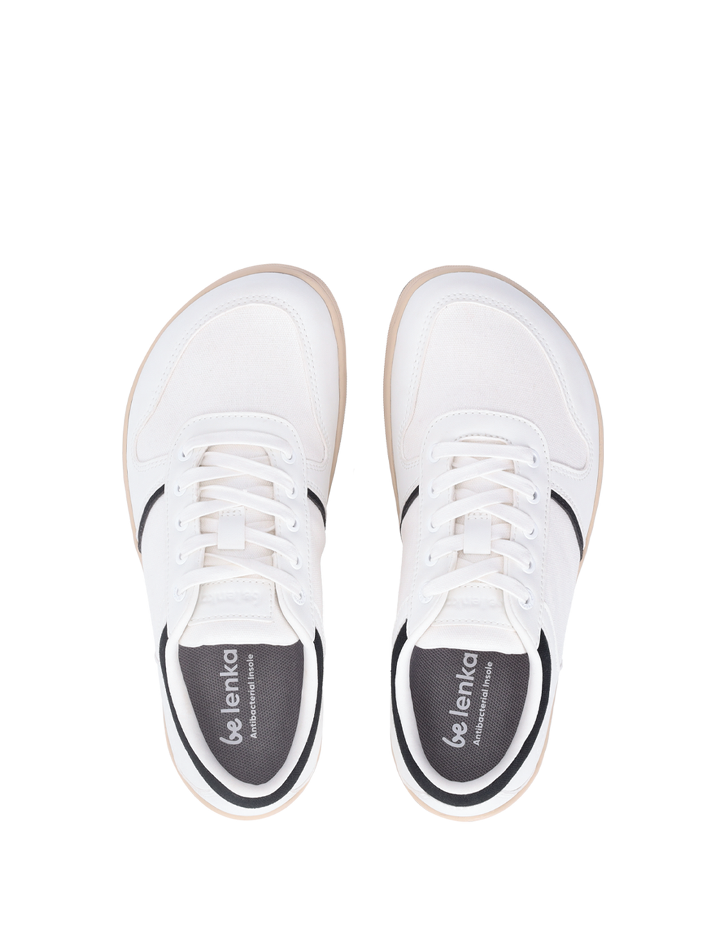 Barefoot Sneakers - Be Lenka Echo - White & Black Vegan