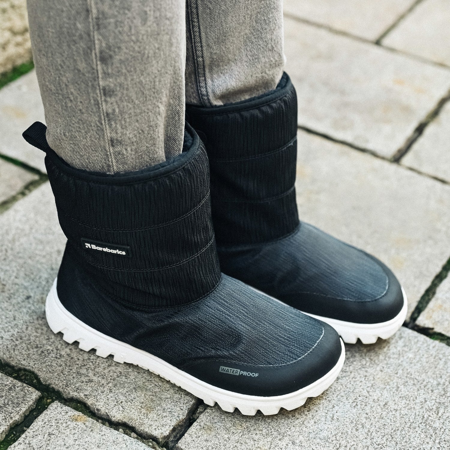 Barefoot Winter Boots Barebarics PolarStride - Black - Barefoot Shoe Store