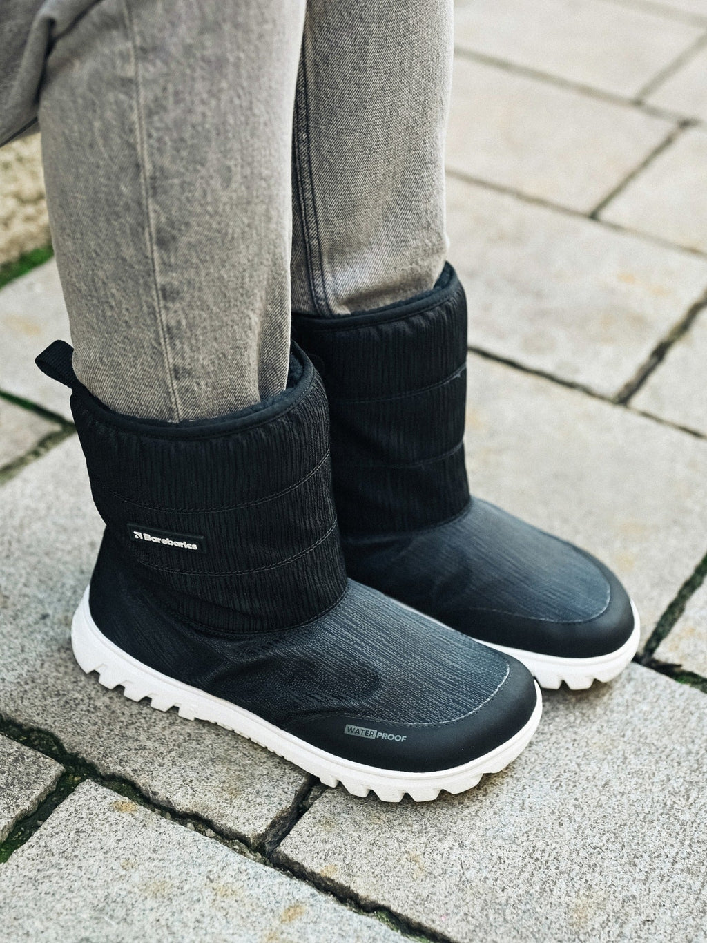Barefoot Winter Boots Barebarics PolarStride - Black - Barefoot Shoe Store