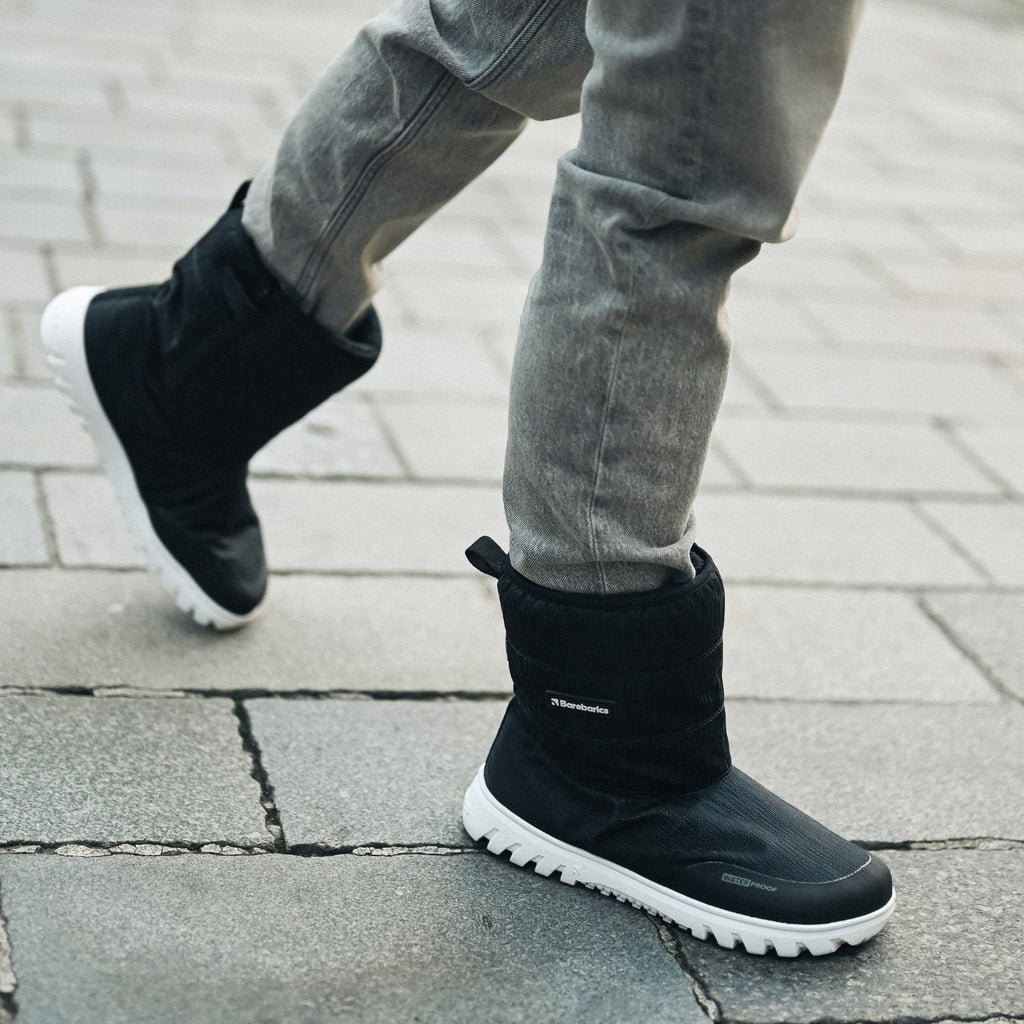 Barefoot Winter Boots Barebarics PolarStride - Black - Barefoot Shoe Store