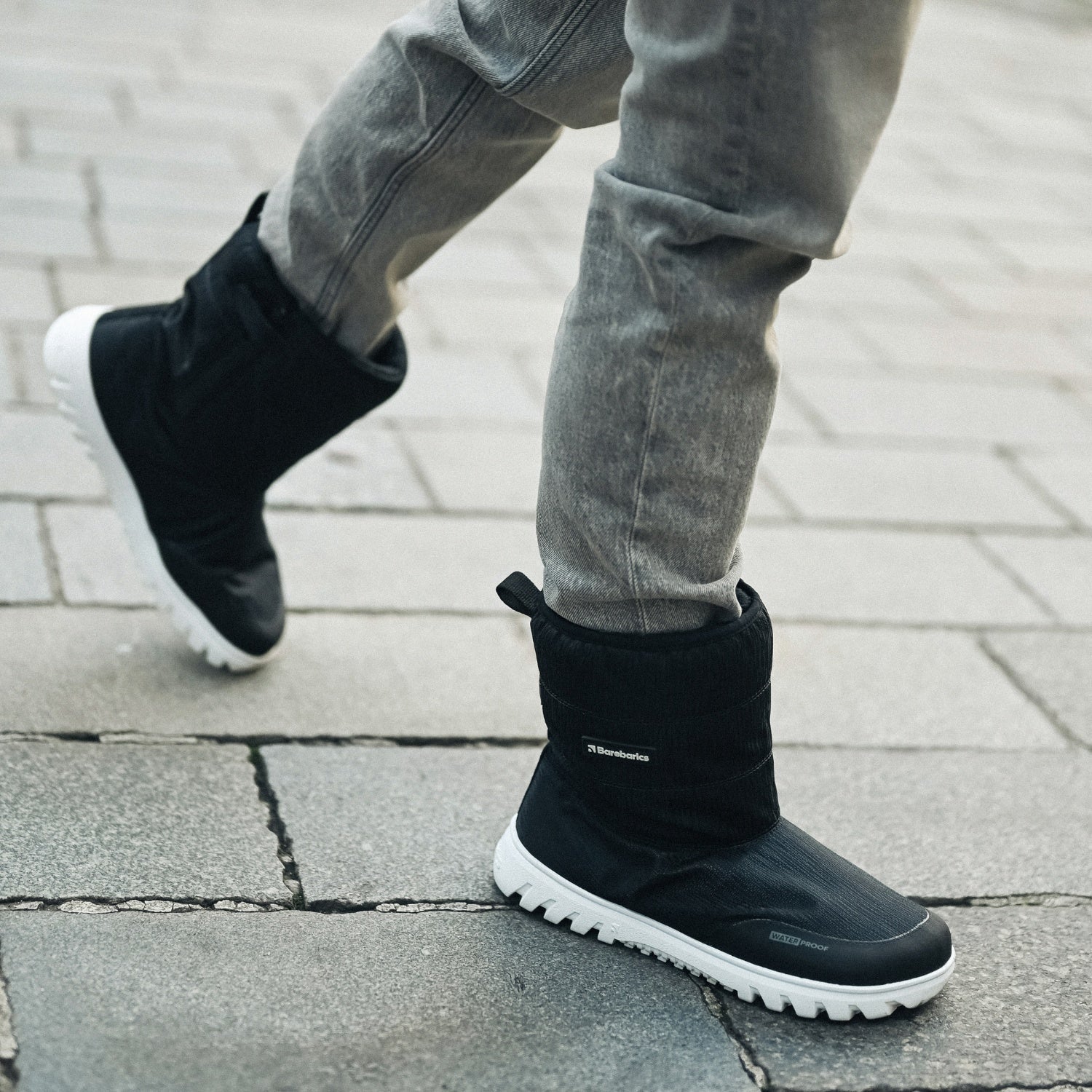 Barefoot Winter Boots Barebarics PolarStride - Black - Barefoot Shoe Store