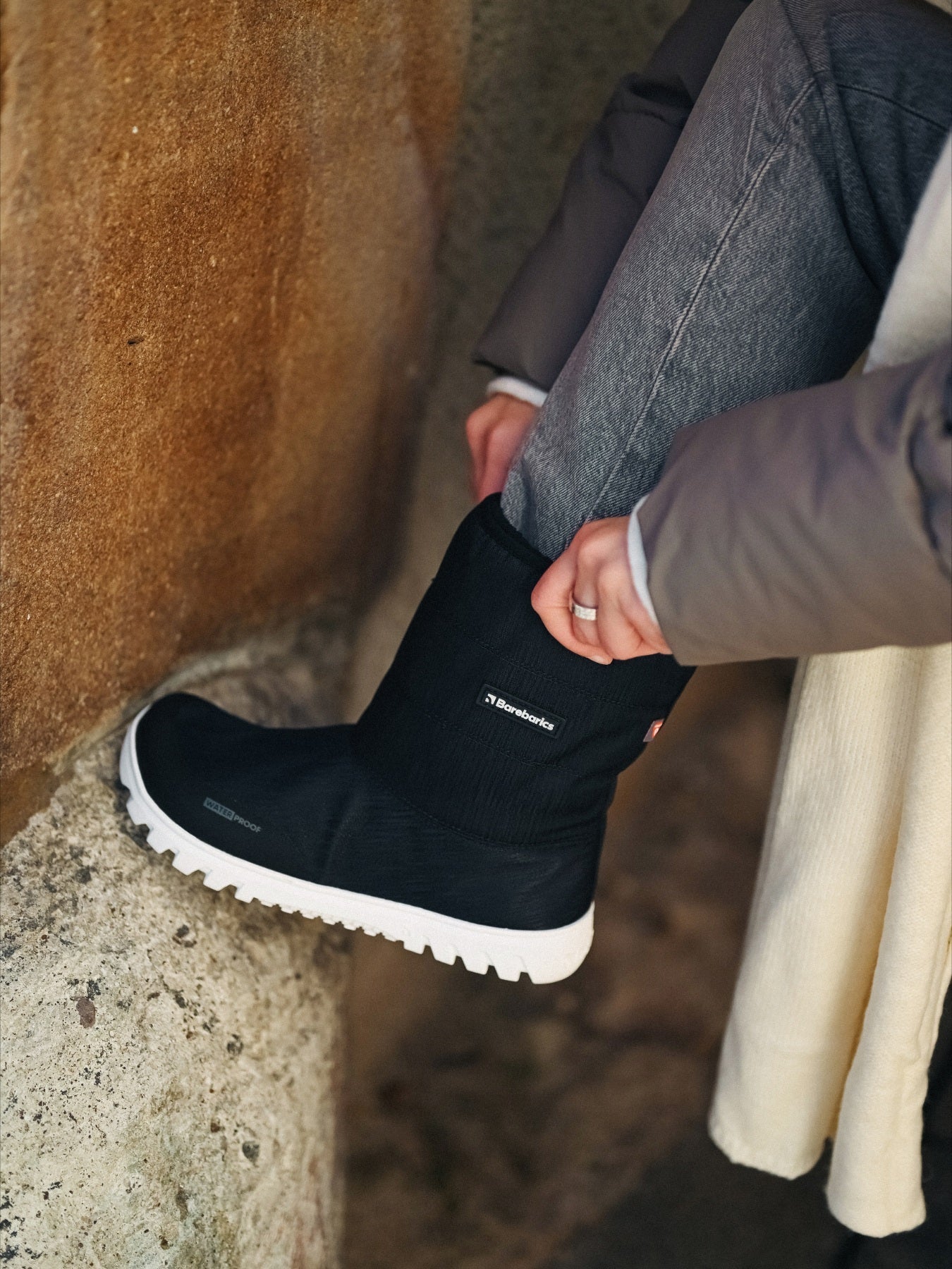 Barefoot Winter Boots Barebarics PolarStride - Black - Barefoot Shoe Store