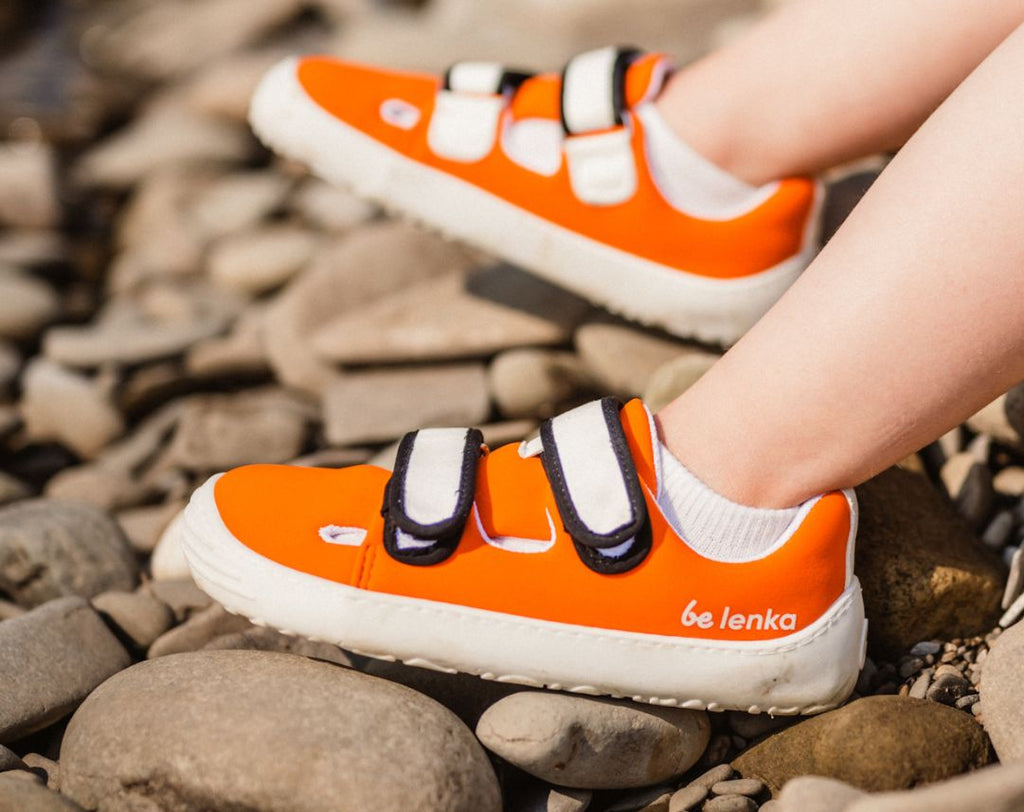 Be Lenka Kids barefoot sneakers Seasiders - Orangy - Barefoot Shoe Store