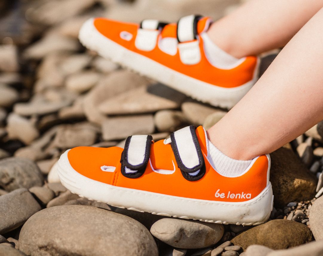 Be Lenka Kids barefoot sneakers Seasiders - Orangy - Barefoot Shoe Store