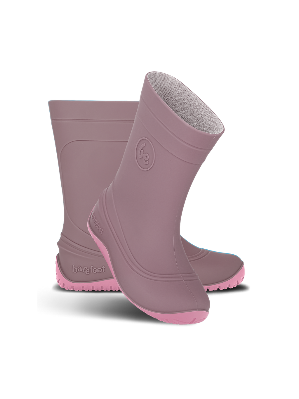 Kids Barefoot Rain Boots Be Lenka Pudds - Misty Pink
