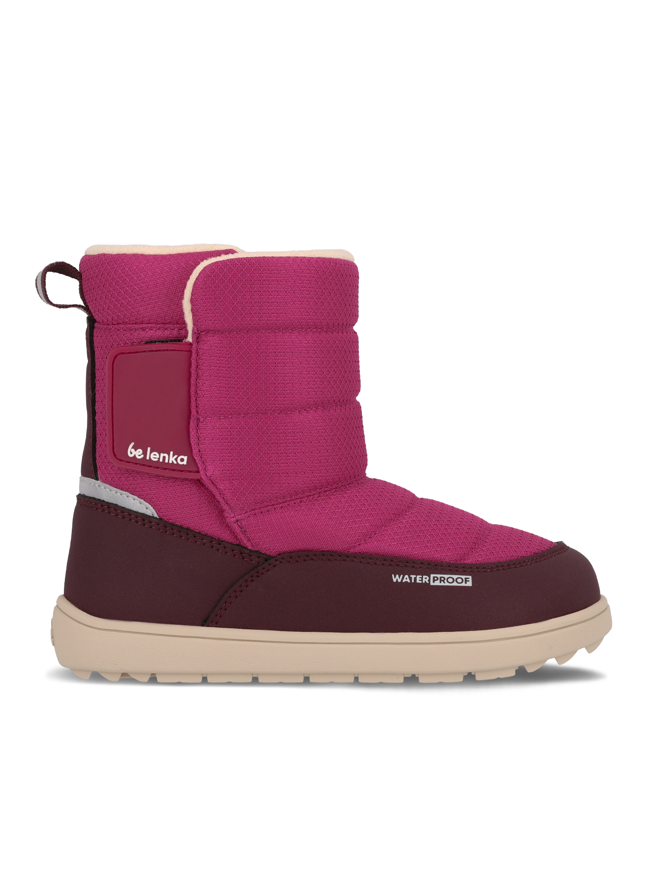 Kid's barefoot snow boots Be Lenka Ailo Kids - Berry