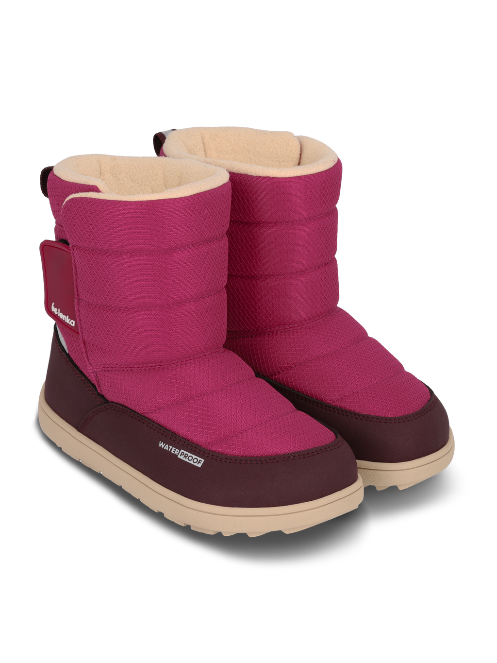 Kid's barefoot snow boots Be Lenka Ailo Kids - Berry