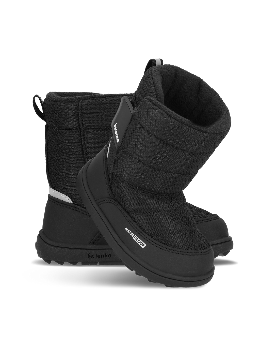 Kid's barefoot snow boots Be Lenka Ailo Preschool - All Black