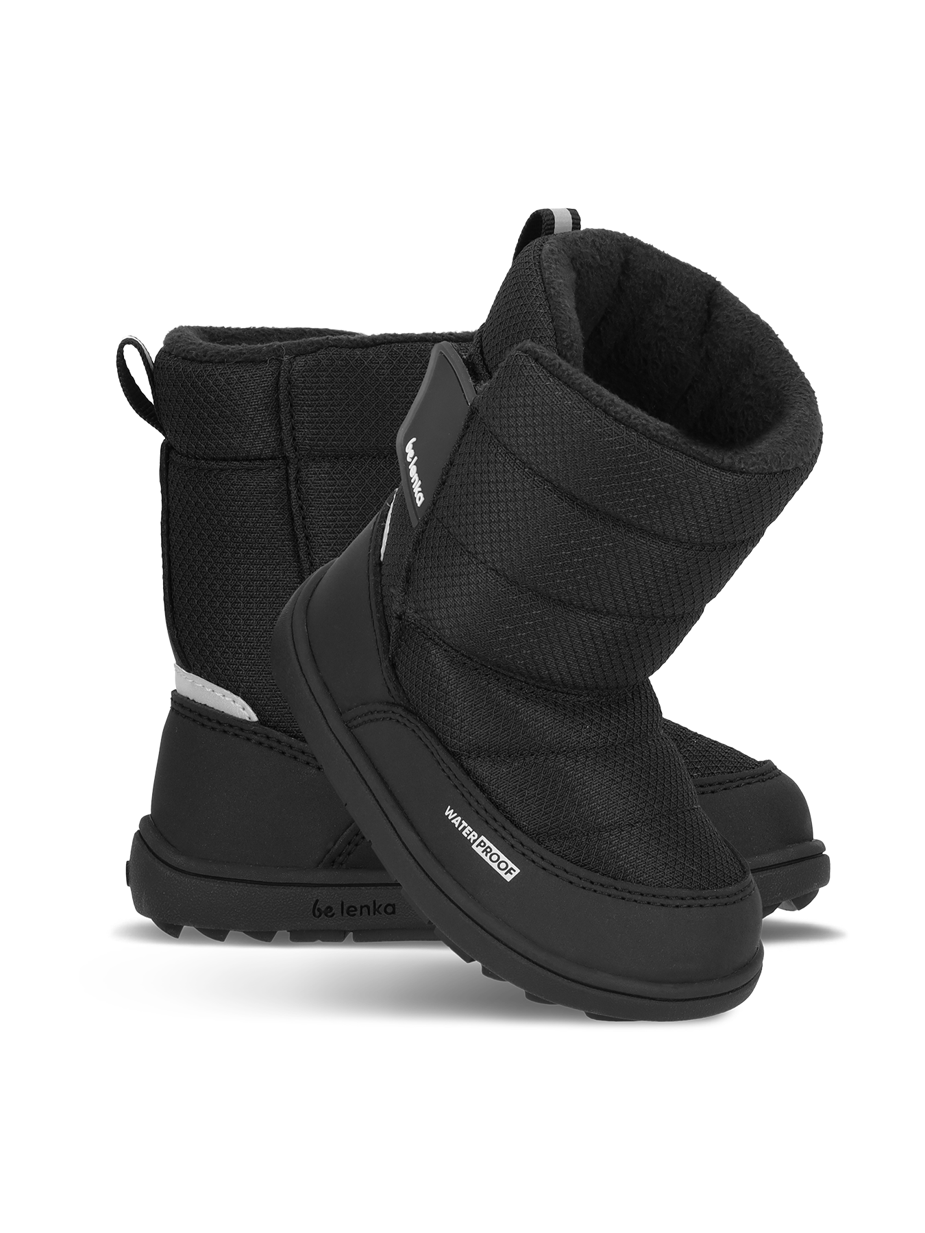 Kid's barefoot snow boots Be Lenka Ailo Preschool - All Black