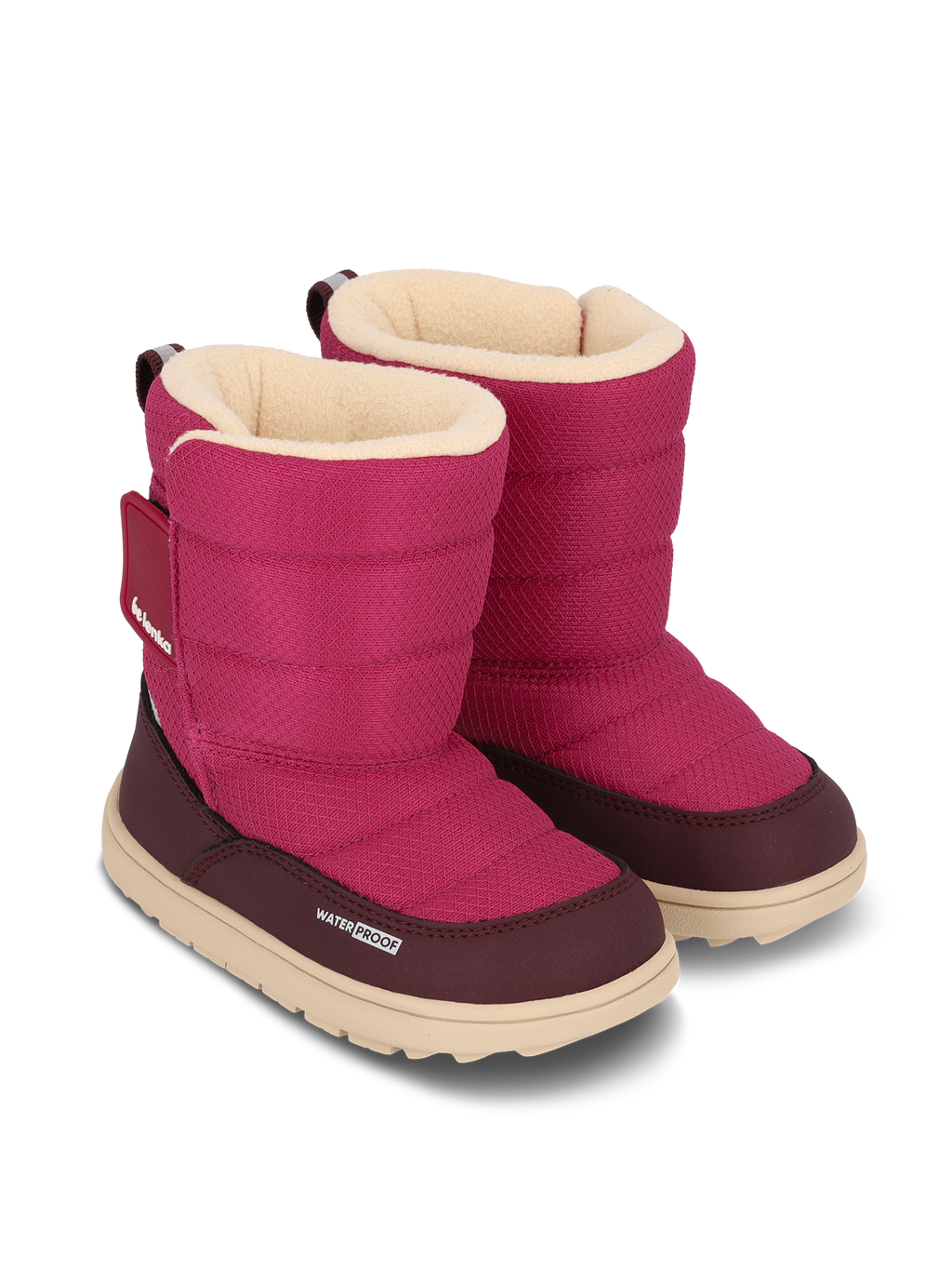 Kid's barefoot snow boots Be Lenka Ailo Preschool - Berry