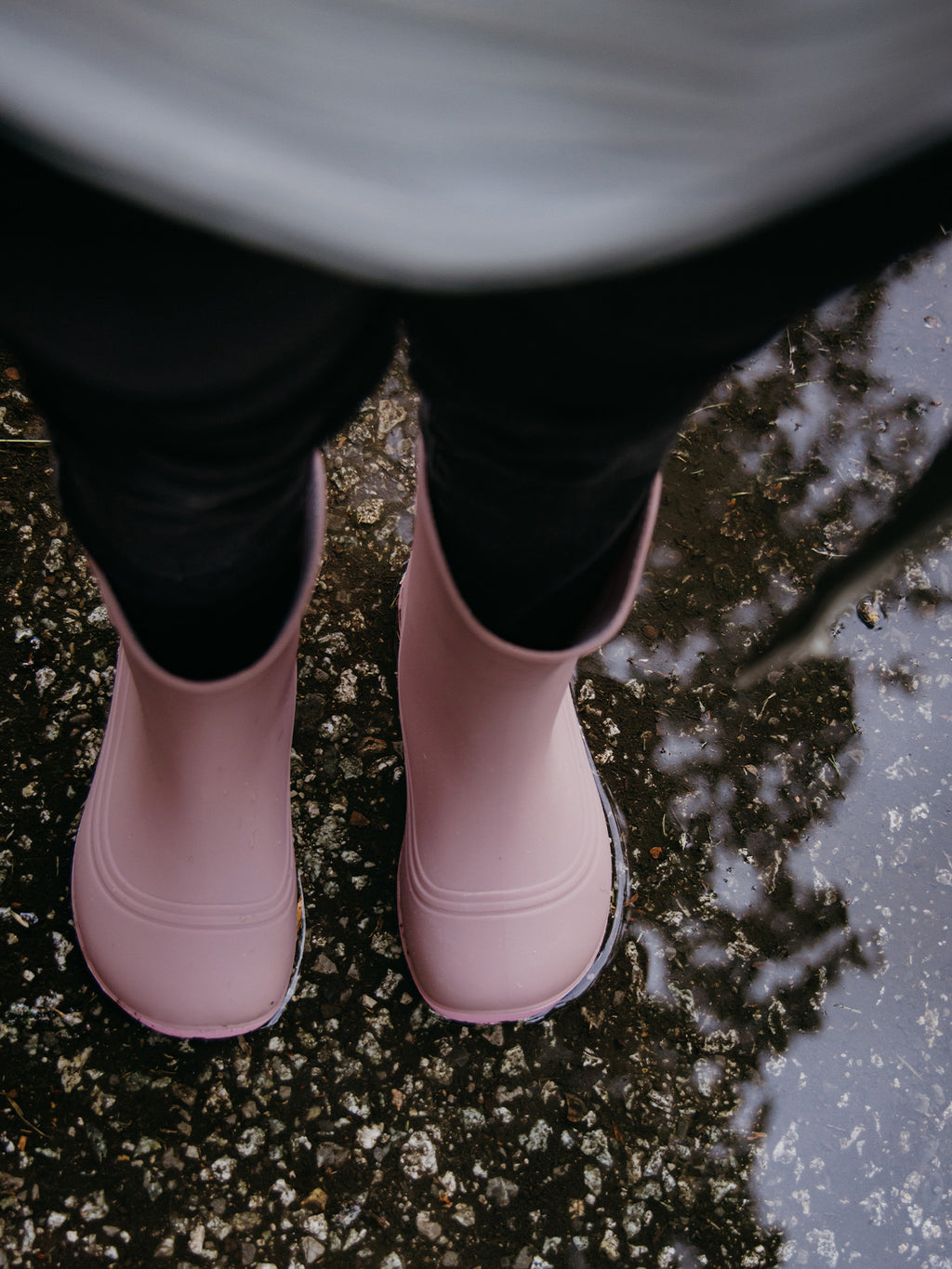 Kids Barefoot Rain Boots Be Lenka Pudds - Misty Pink