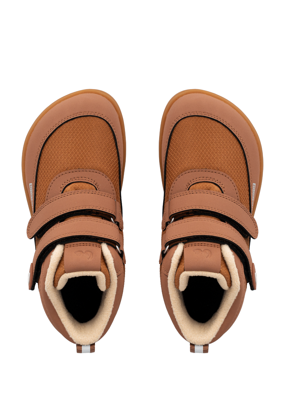 Kids winter barefoot boots Be Lenka Zippu Junior - All Brown