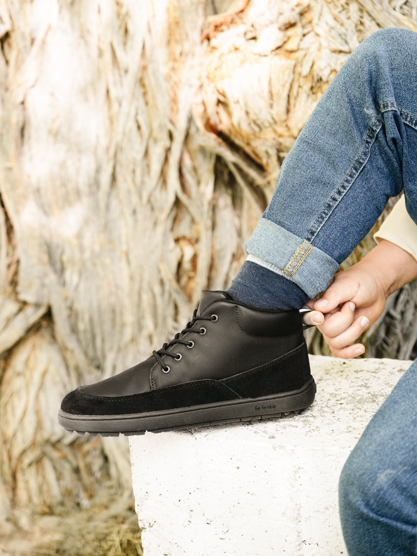 Kid's barefoot shoes Be Lenka Elio Junior - All Black - Barefoot Shoe Store