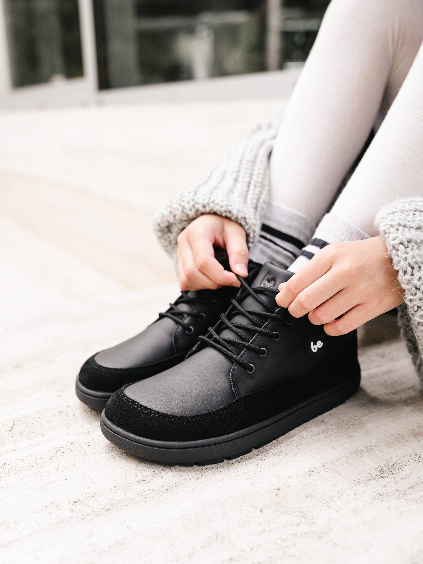 Kid's barefoot shoes Be Lenka Elio Junior - All Black - Barefoot Shoe Store