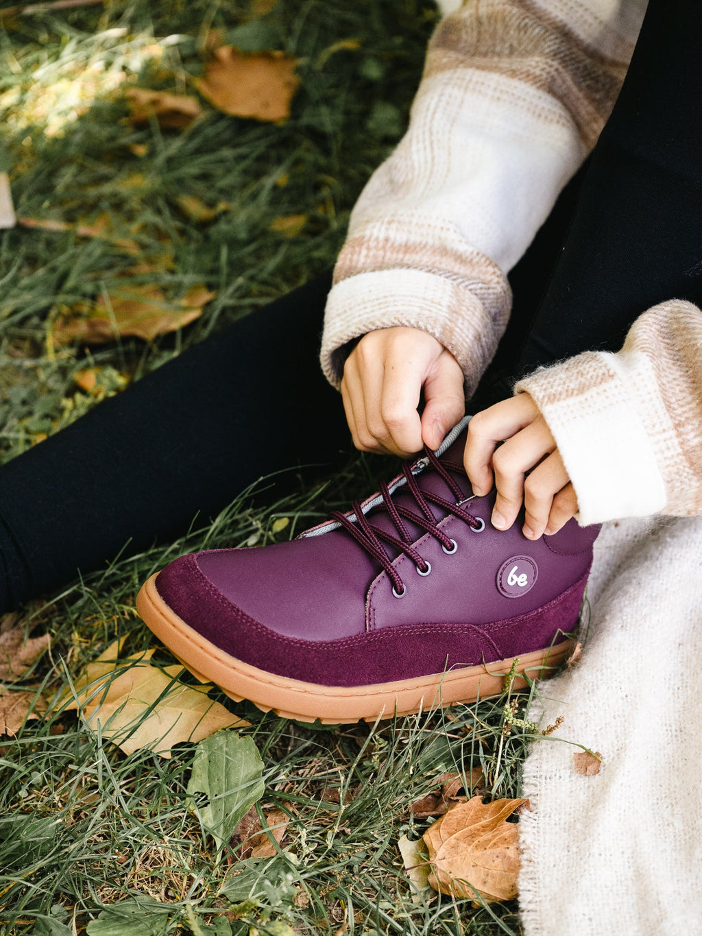 Kid's barefoot shoes Be Lenka Elio Junior - Berry - Barefoot Shoe Store