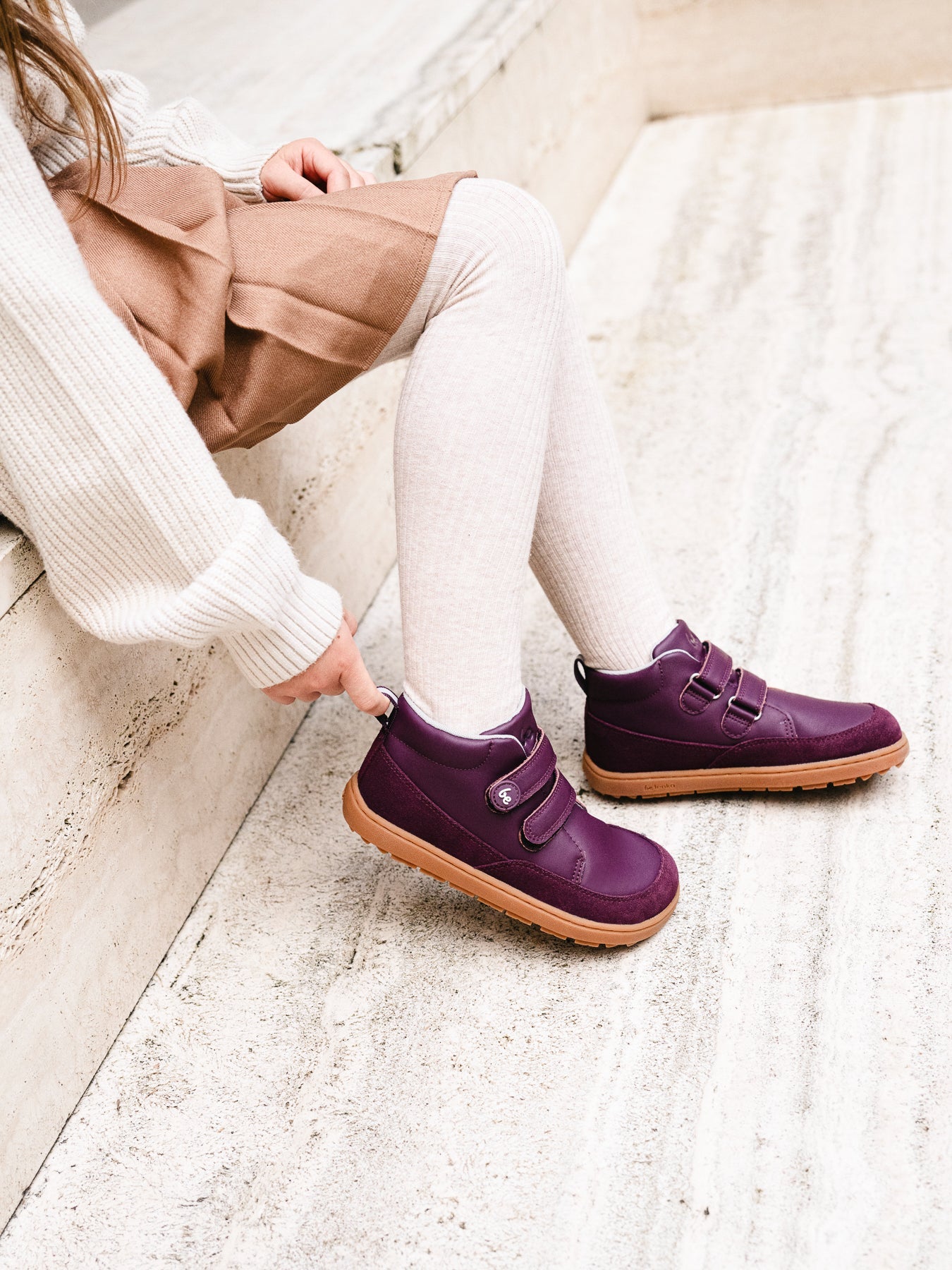 Kid's barefoot shoes Be Lenka Elio Kids - Berry - Barefoot Shoe Store