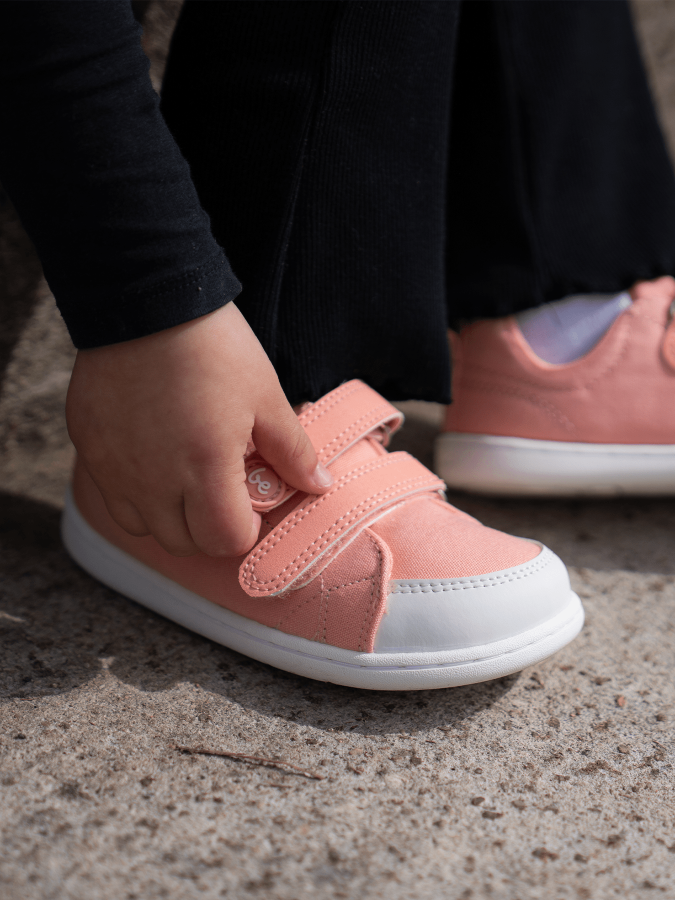 Kids barefoot sneakers Be Lenka Canvi Kids - Coral Pink - Barefoot Shoe Store