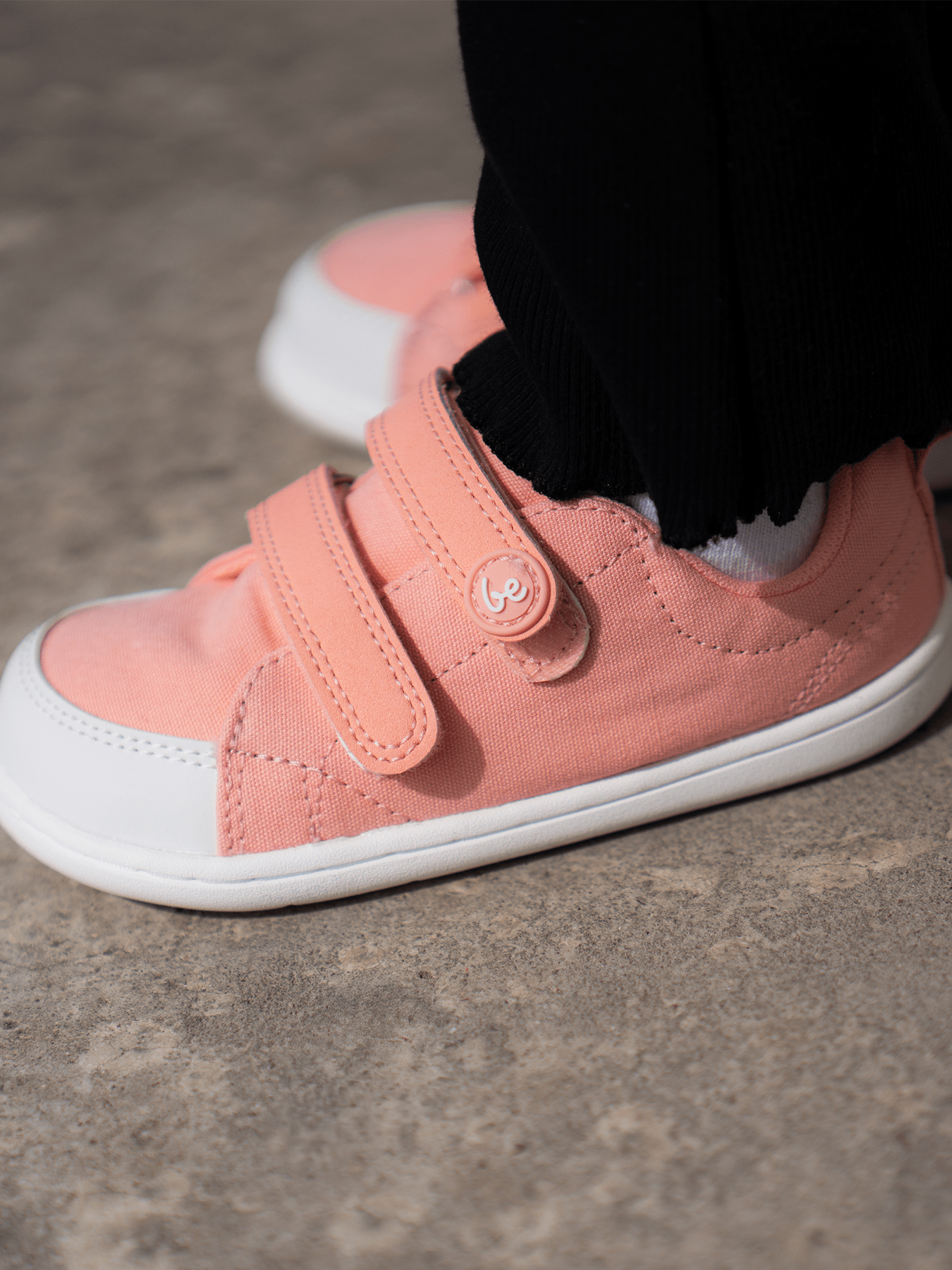 Kids barefoot sneakers Be Lenka Canvi Kids - Coral Pink - Barefoot Shoe Store