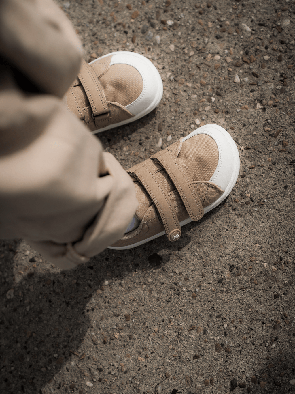 Kids barefoot sneakers Be Lenka Canvi Kids - Light Brown - Barefoot Shoe Store