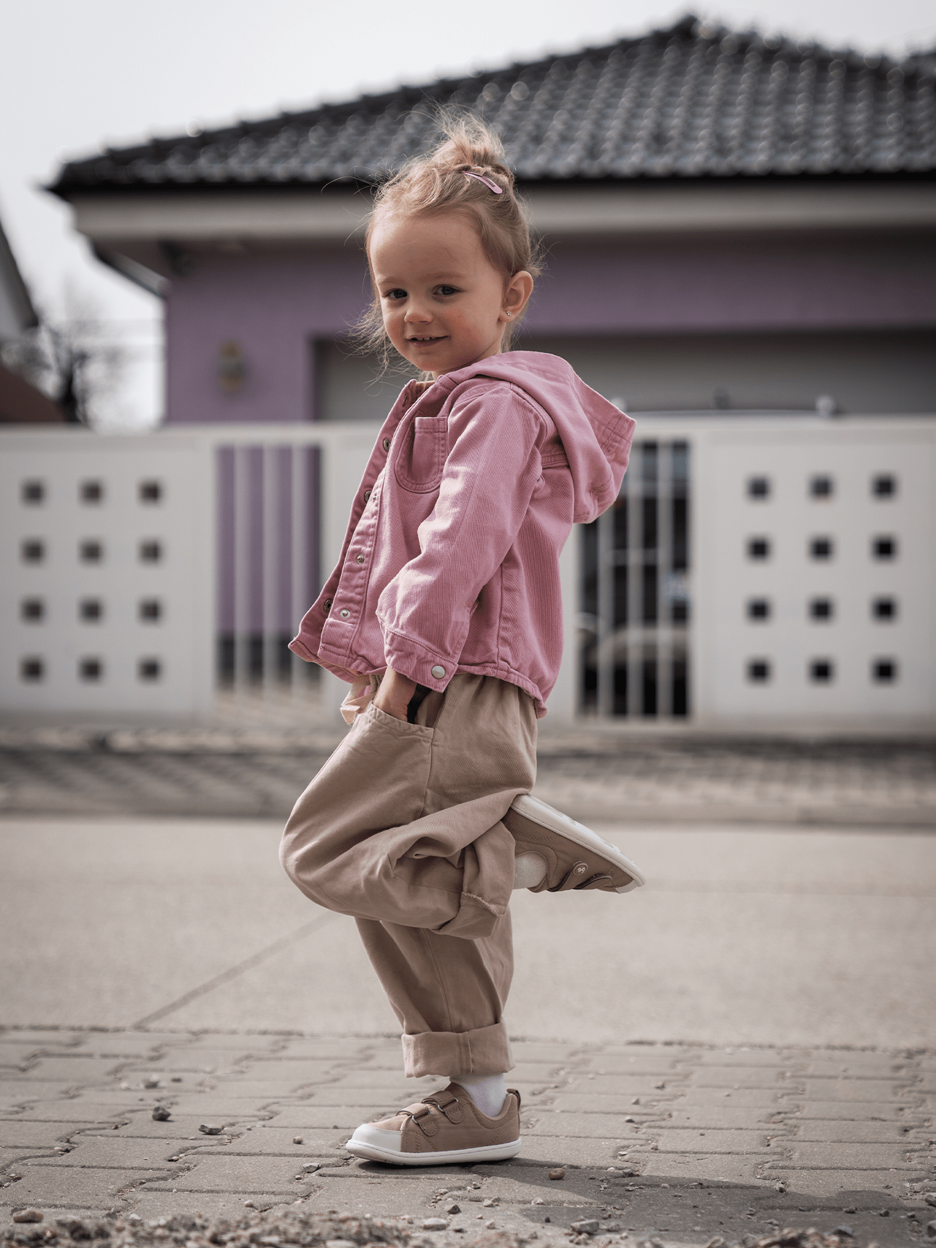 Kids barefoot sneakers Be Lenka Canvi Kids - Light Brown - Barefoot Shoe Store