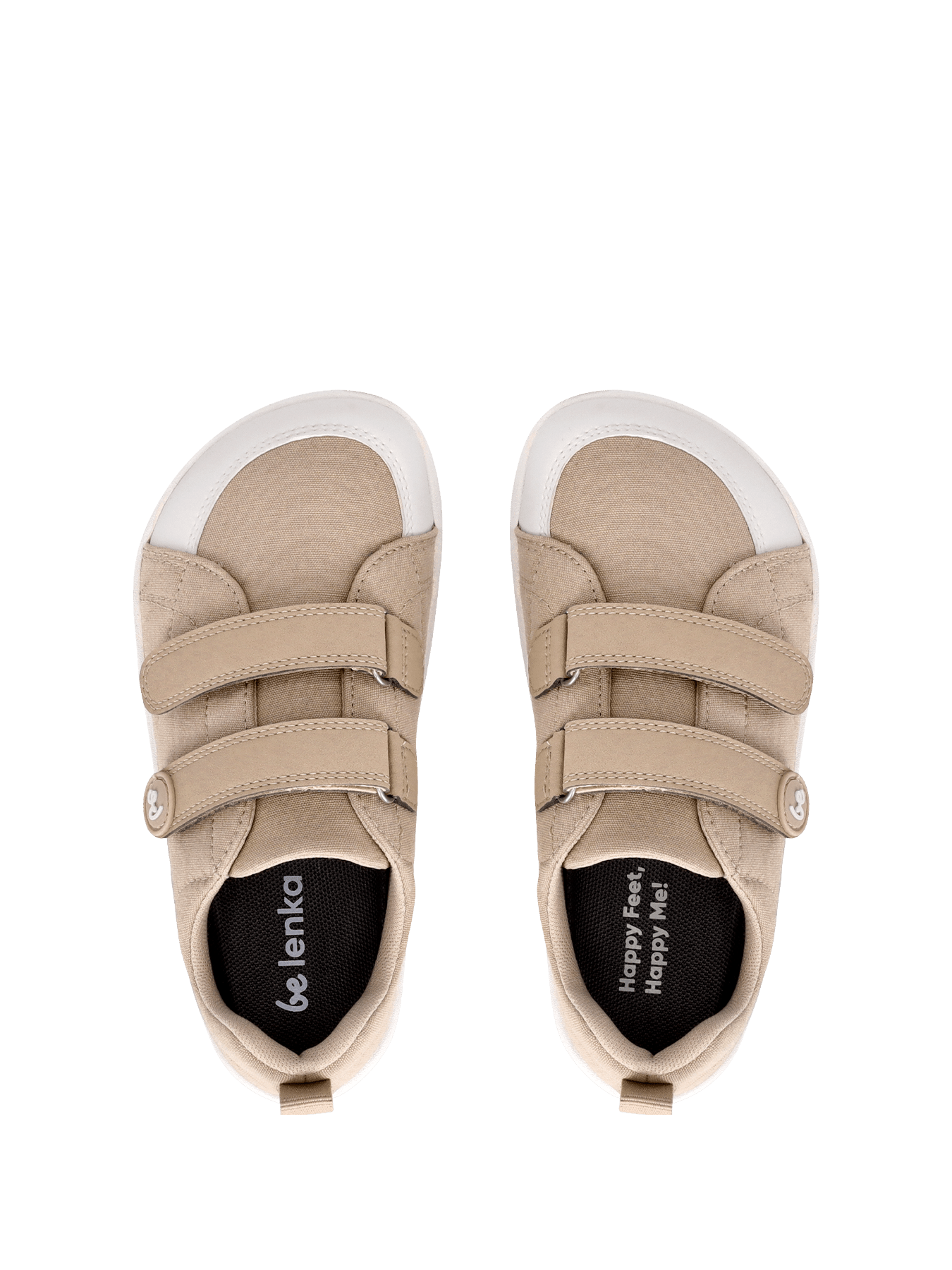 Kids barefoot sneakers Be Lenka Canvi Kids - Light Brown - Barefoot Shoe Store