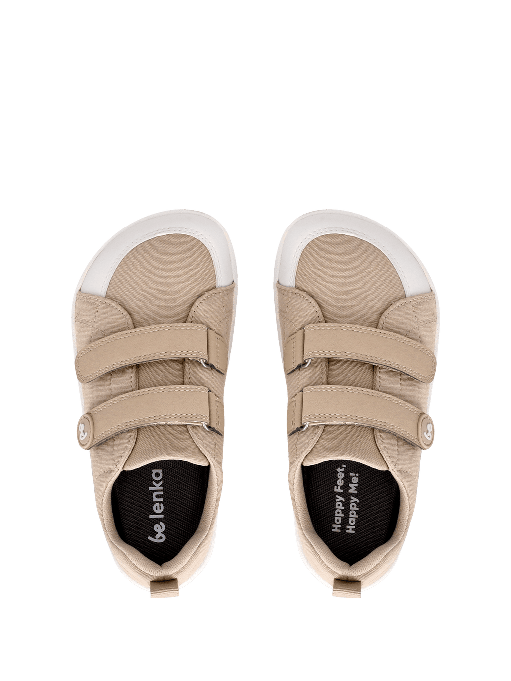 Kids barefoot sneakers Be Lenka Canvi Preschool - Light Brown - Barefoot Shoe Store