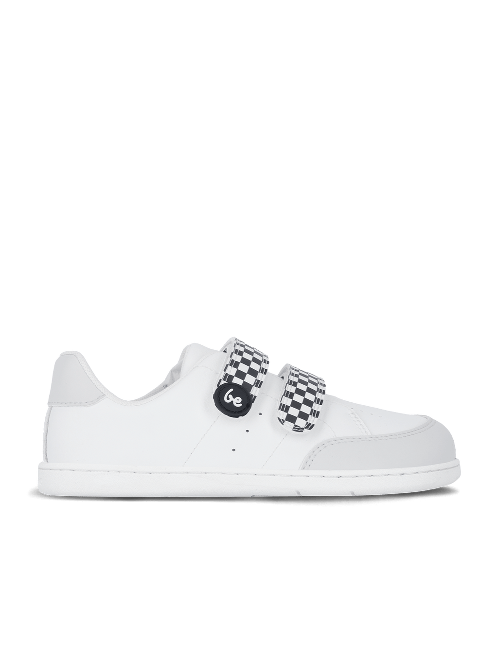 Kids barefoot sneakers Be Lenka Energise Preschool - White & Checkerboard - Barefoot Shoe Store