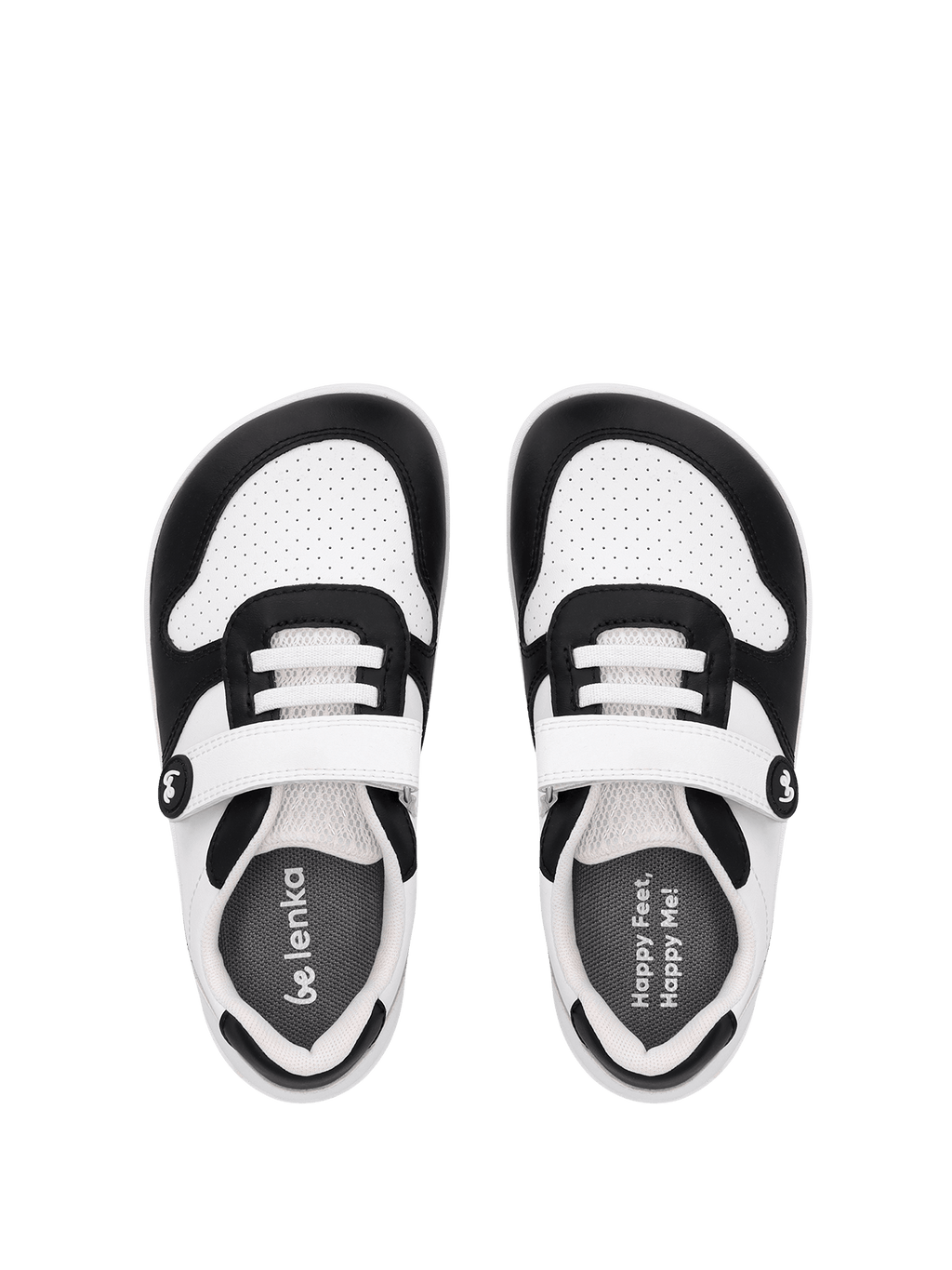 Kids barefoot sneakers Be Lenka Scoot Kids - White & Black - Barefoot Shoe Store
