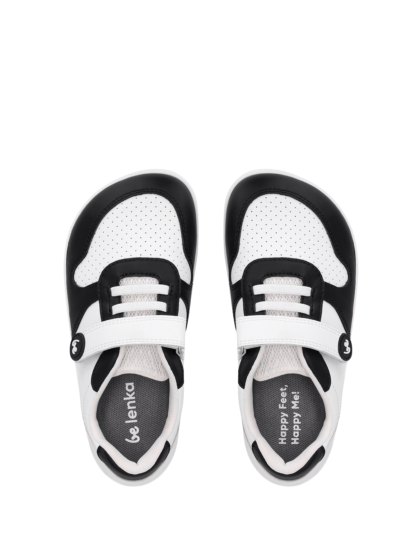 Kids barefoot sneakers Be Lenka Scoot Kids - White & Black - Barefoot Shoe Store