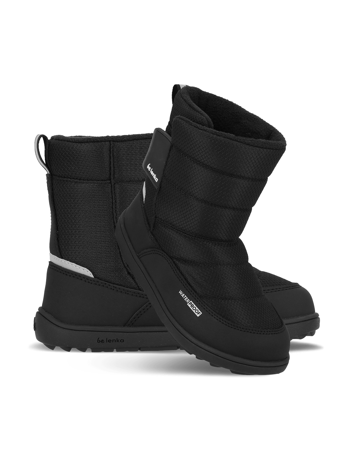 Kid's barefoot snow boots Be Lenka Ailo Junior - All Black - Barefoot Shoe Store