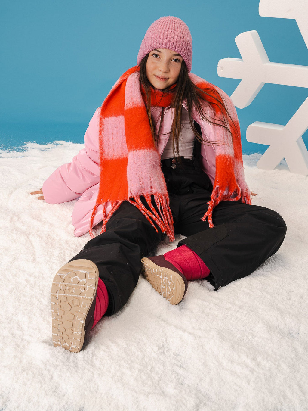 Kid's barefoot snow boots Be Lenka Ailo Junior - Berry - Barefoot Shoe Store