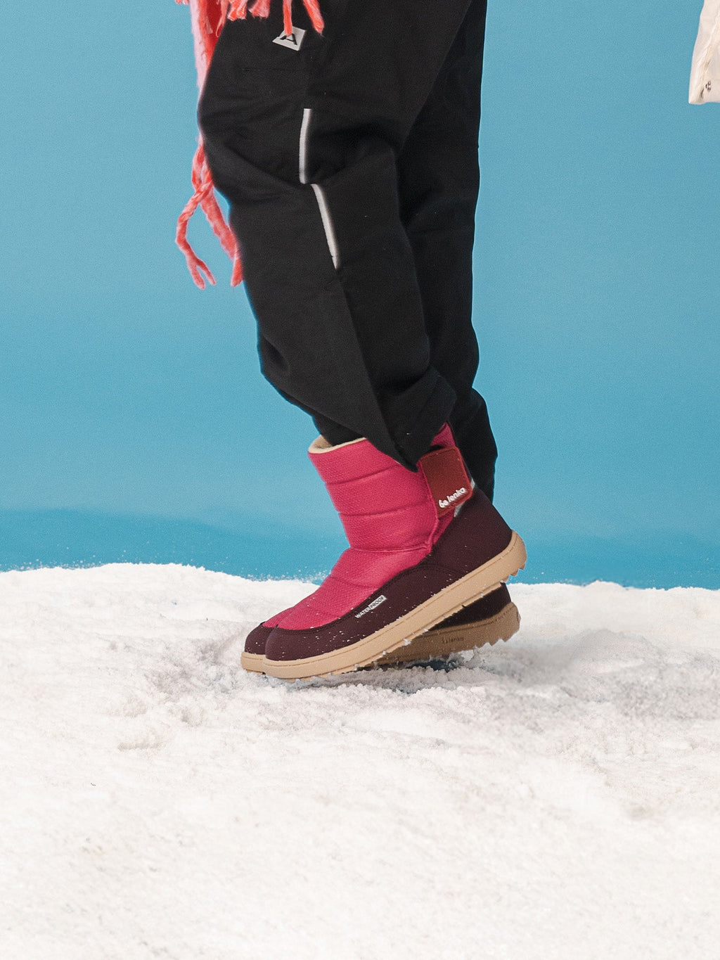 Kid's barefoot snow boots Be Lenka Ailo Junior - Berry - Barefoot Shoe Store