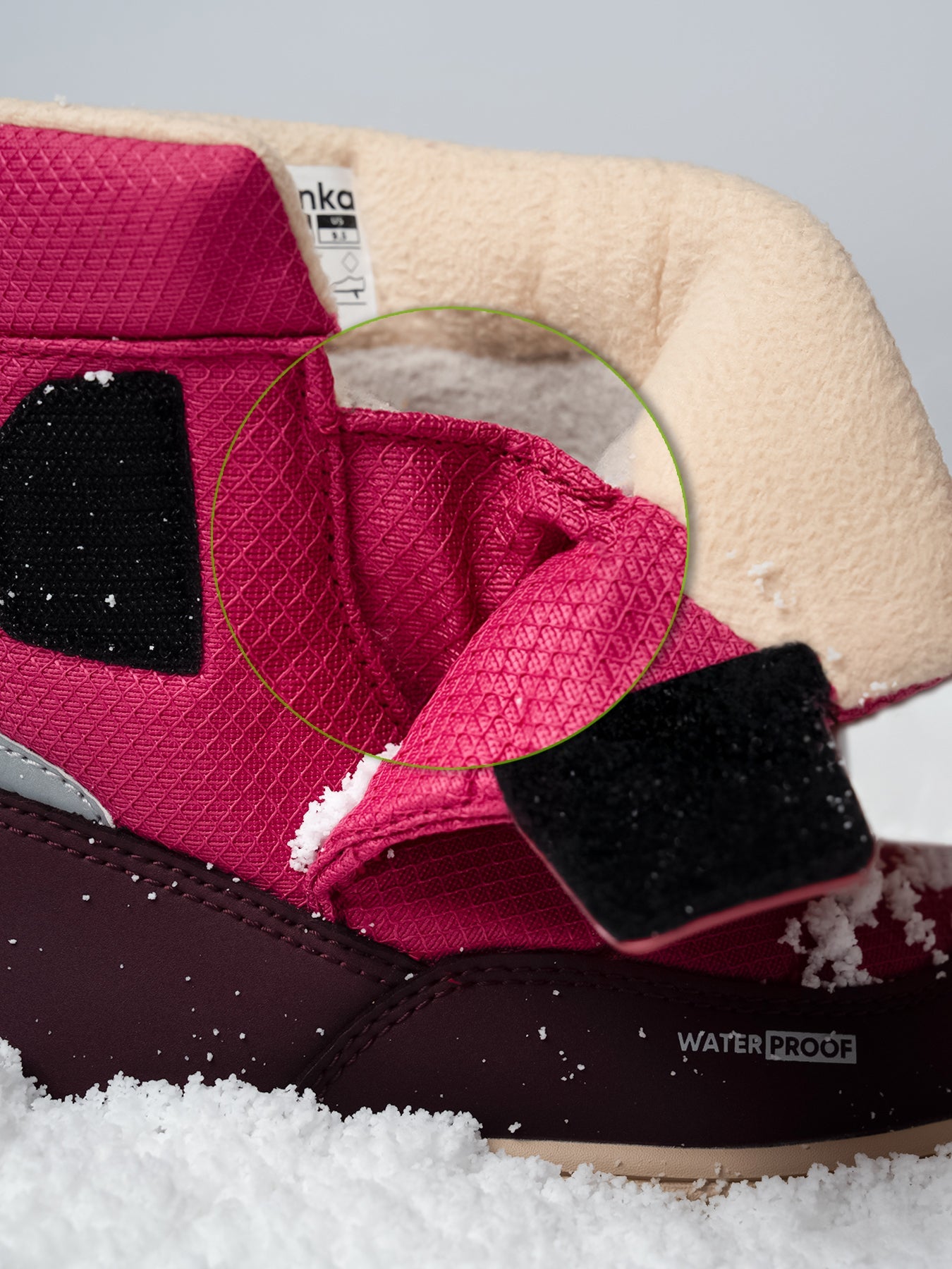 Kid's barefoot snow boots Be Lenka Ailo Junior - Berry - Barefoot Shoe Store