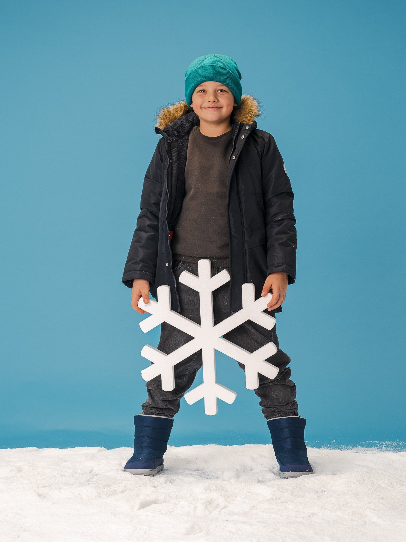 Kid's barefoot snow boots Be Lenka Ailo Junior - Dark Blue - Barefoot Shoe Store