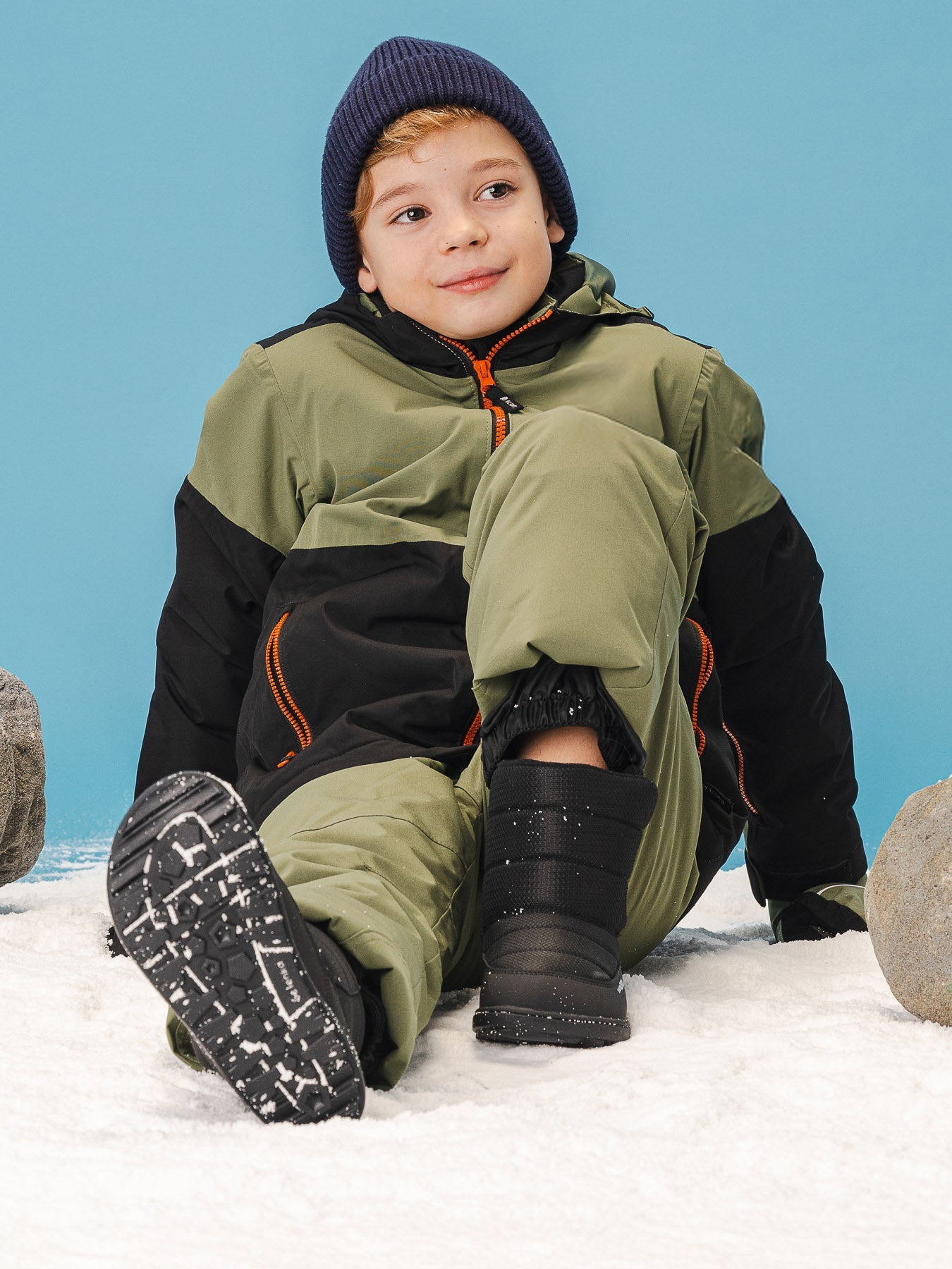 Kid's barefoot snow boots Be Lenka Ailo Kids - All Black - Barefoot Shoe Store