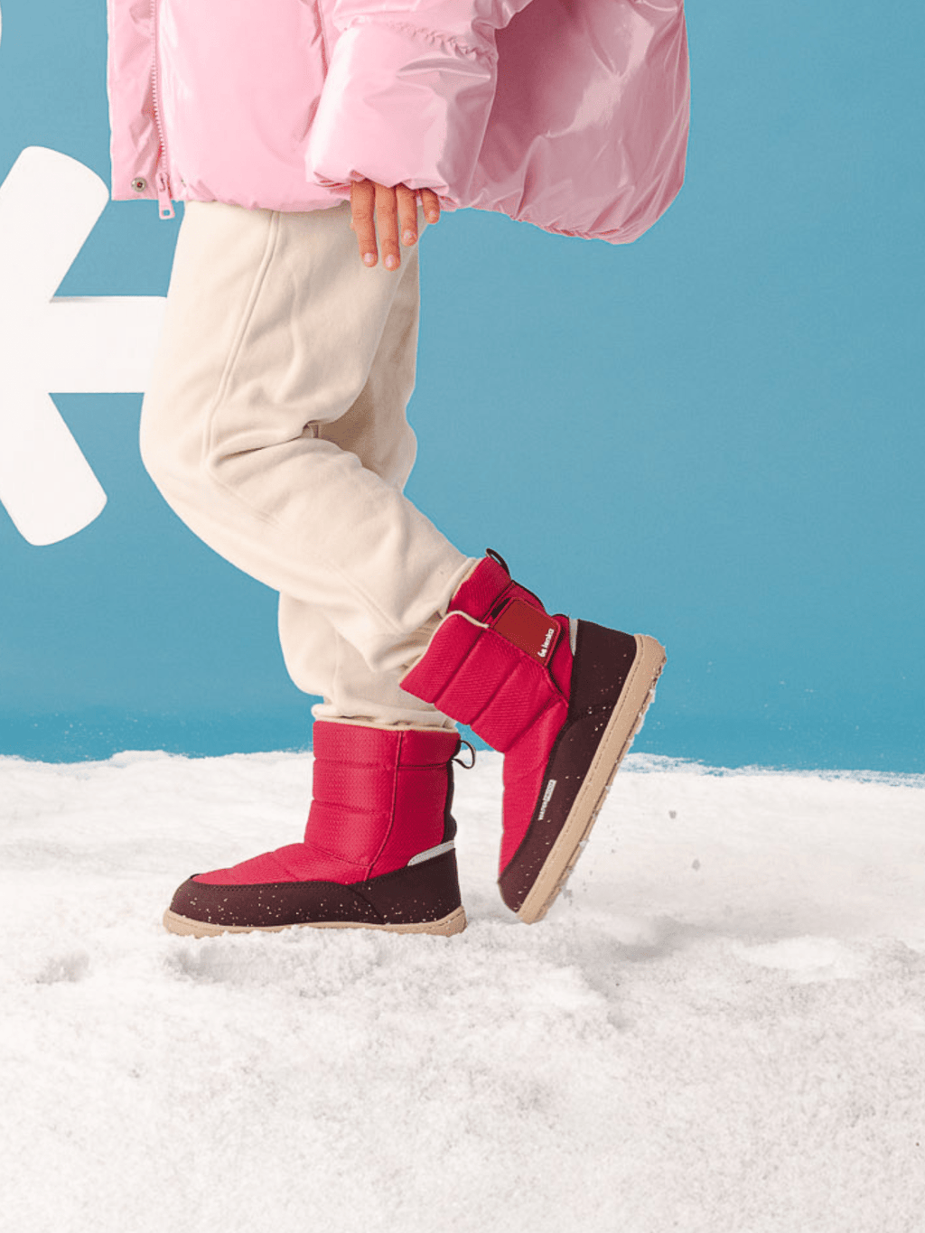 Kid's barefoot snow boots Be Lenka Ailo Kids - Berry - Barefoot Shoe Store