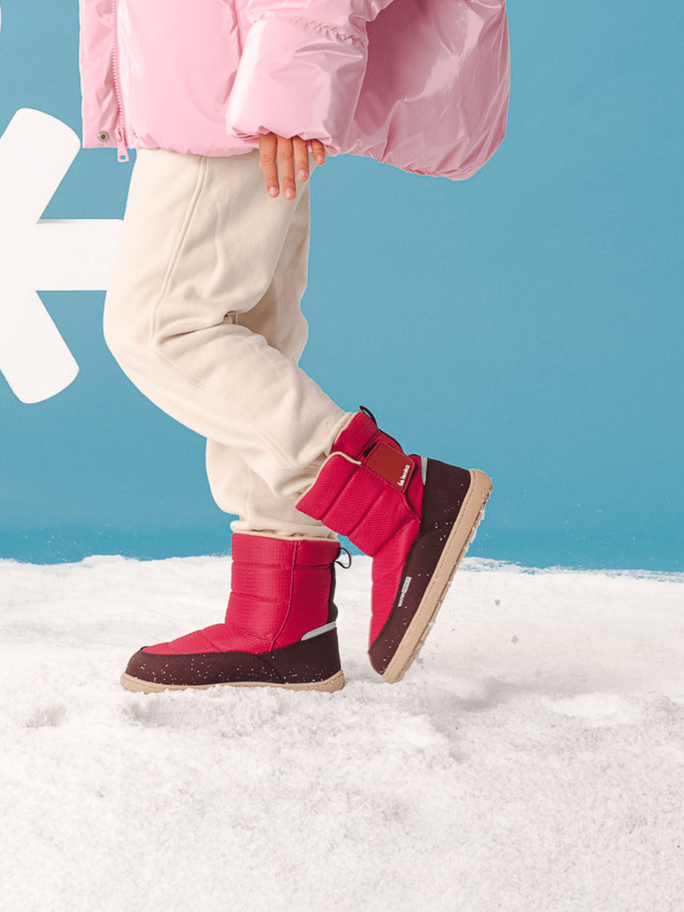 Kid's barefoot snow boots Be Lenka Ailo Kids - Berry - Barefoot Shoe Store